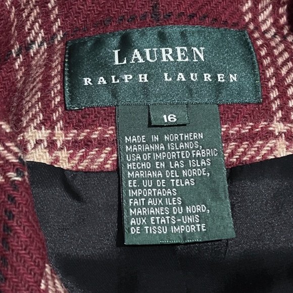 LRL Ralph Lauren Jacket Plaid Pockets Notch Lapel Jacket - Picture 9 of 16